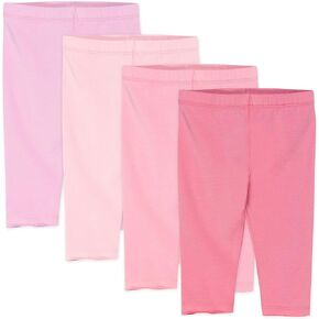 HonestBaby Multipack طماق نحيفة وواسعة وسروال كارجو من القطن العضوي للرضع البنات والأطفال الصغار والأطفال الصغار