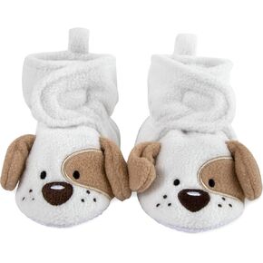 Cozy Fleece Baby Booties- Sherpa Baby Crib Booties Soft Soled Winter Shoes Unisex Fleece Booties Baby Boy, Baby Girl 0-6 Months in Saudi Arabia