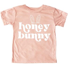 Olive Loves Apple Honey Bunny Easter Shirt for Baby and Toddler Youth Girls