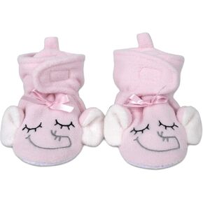 Cozy Fleece Baby Booties- Sherpa Baby Crib Booties Soft Soled Winter Shoes Unisex Fleece Booties Baby Boy, Baby Girl 0-6 Months in Kuwait