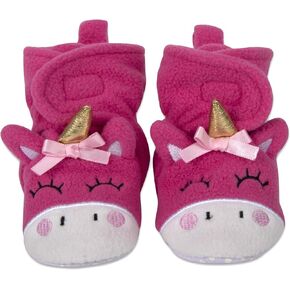 Cozy Fleece Baby Booties- Sherpa Baby Crib Booties Soft Soled Winter Shoes Unisex Fleece Booties Baby Boy, Baby Girl 0-6 Months