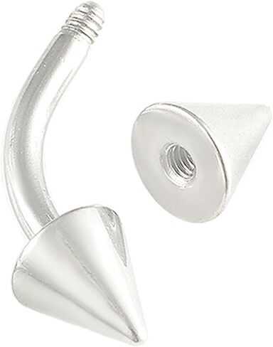 2 قطعة القرط الغضروف 16 جرام الأسود الجراحية الصلب سبايك Labret الشفاه خواتم الحاجب ثقب محارة الرخ مجوهرات أكثر أطوال in Kuwait