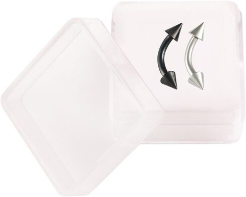 2 قطعة القرط الغضروف 16 جرام الأسود الجراحية الصلب سبايك Labret الشفاه خواتم الحاجب ثقب محارة الرخ مجوهرات أكثر أطوال in Kuwait