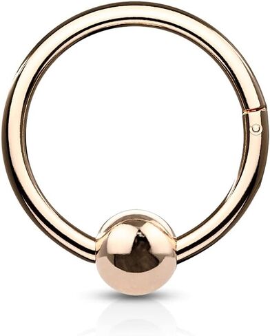 Pierced Owl - 16GA Ball Closure Hoop 316L Surgical Stainless Steel Hinge Hoop Septum Cartilage Helix Daith Segment Ring in Saudi Arabia