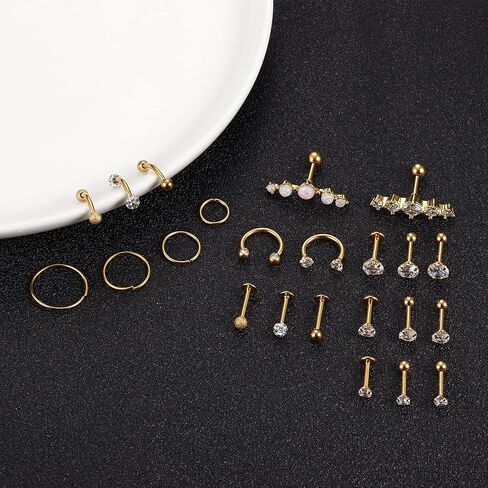 Drperfect 16G الغضروف القرط هوب للنساء إلى الأمام اللولب روك Daith محارة الزنمة الأذن ثقب المجوهرات in Kuwait