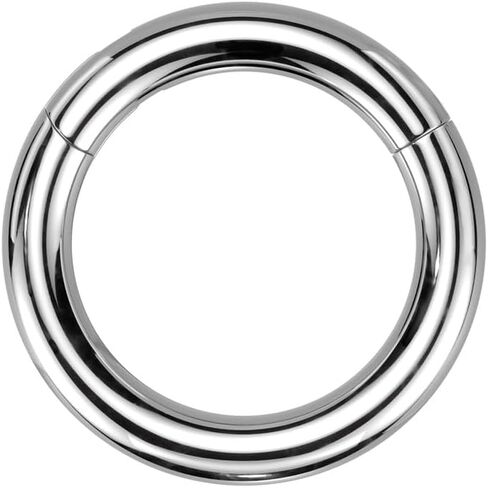 Pierced Owl 12GA-8GA Large Gauge F136 Implant Grade Titanium 10mm Diameter Hinged Segment Clicker Ring in Saudi Arabia