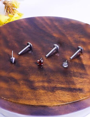 Cisyozi 16G دفع بدون خيوط في الشفاه Labret Monroe Medusa Rings Studs 316L الفولاذ الجراحي البلاستيك الغضروف الزنمة اللولبية محارة الأذن حلق مجوهرات ثقب الجسم للنساء والرجال 8 مم in Kuwait