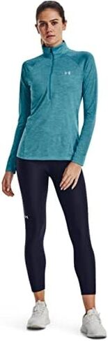 Under Armour Women's Tech Twist ½ Zip Long-Sleeve Pullover , Beta Tint (658)/Metallic Silver , X-Small in Saudi Arabia