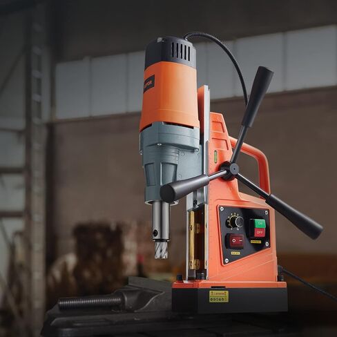 VEVOR Magnetic Drill, 1550W 2" Boring Diameter, 2922lbf/13000N 500 RPM Portable Electric Mag Drill Press with Variable Speed, Drilling Machine for any Surface Home Improvement Industry Railway in Kuwait