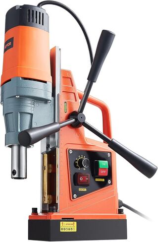 VEVOR Magnetic Drill, 1550W 2" Boring Diameter, 2922lbf/13000N 500 RPM Portable Electric Mag Drill Press with Variable Speed, Drilling Machine for any Surface Home Improvement Industry Railway in Kuwait