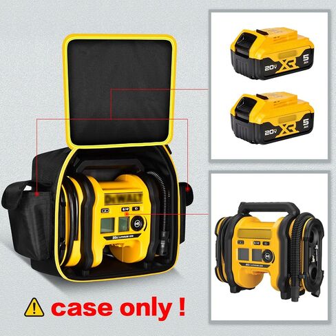 حقيبة ضاغط الهواء متوافقة مع منفاخ الإطارات DEWALT 20V MAX DCC020IB، منظم حامل تخزين الأدوات اللاسلكية مع جيب لحزمة البطارية ومجموعة الشحن (صندوق فقط) in Kuwait