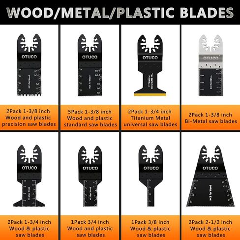 150Pcs Oscillating Saw Blades, Multi-Tool Blades Kit for DeWalt Ryobi | Bi-Metal Blades for Wood Metal Cutting, Oscillating Tool Accessories Tool Blade Kits for Makita, Rockwell, with Sanding Paper in Saudi Arabia