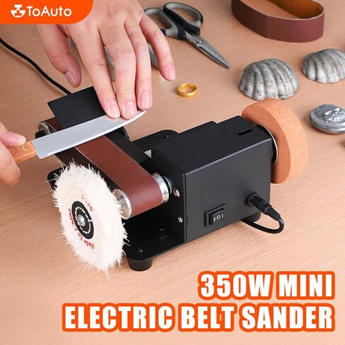 أداة تلميع سطح المكتب بحزام كهربائي صغير من تو أوتو، مخزن مؤقت مع شاشة LED - تحكم متغير لا نهائي بسرعتين، أداة كهربائية متعددة الوظائف 3 في 1 in Kuwait