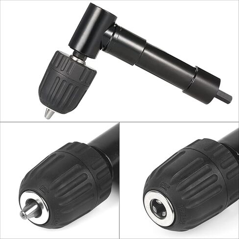 90 Degree Angle Drill With 4 Keys, 0.8-10mm Right Angle Bend Extension, Right Angle Drill Attachment, Cordless Right Angle Drill Attachment Adapter 90 Degree Handle Chuck in Kuwait