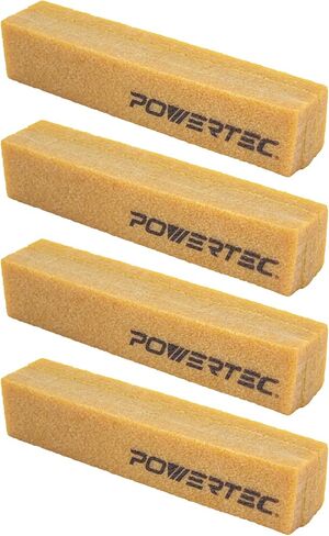 عصا التنظيف الكاشطة POWERTEC 71002-P4 لأحزمة وأقراص الصنفرة | ممحاة مطاطية طبيعية - أدوات متجر النجارة لتحقيق الكمال في الصنفرة، 4 قطع in Kuwait