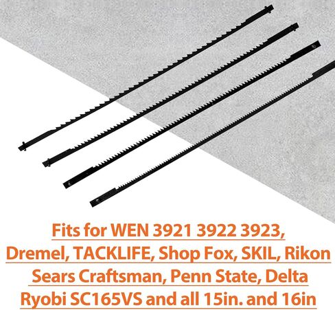 CONNOO 50 حزمة من 50 قطعة من شفرات المنشار التمرير مقاس 5 بوصات بديلة لـ Wen 3921 3923، Dremel، Craftsman، Ryobi، Penn State، Delta، جميع منشار التمرير 15 بوصة و16 بوصة للخشب in Kuwait