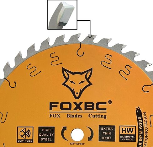 FOXBC 10-Inch Table Saw Blade, 40-Tooth, Ultimate General Purpose Saw Blade Wood Cutting, 5/8-Inch Arbor in Saudi Arabia
