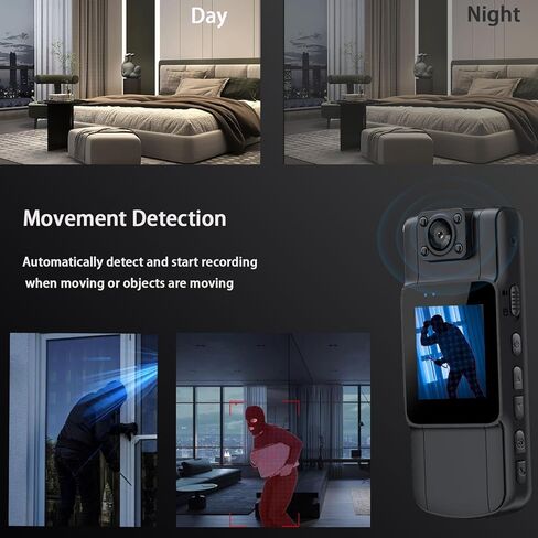 كاميرا الجسم واي فاي 2K(1440P)، مقاومة للماء ودعم إنفاذ القانون بحد أقصى 256 جيجابايت، كاميرا الجسم الشخصية القابلة للارتداء مع تسجيل الصوت والفيديو، التحكم في التطبيق عن بعد، رؤية ليلية، عدسة دوارة 180 درجة in Kuwait