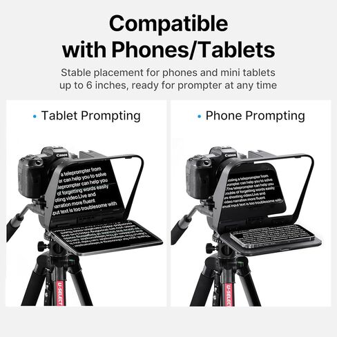 أجهزة تلقن محمولة للكاميرا iPad iPhone - زجاج مقسم شعاع عالي الدقة 70/30 مع جهاز تحكم عن بعد لكاميرا DSLR لتسجيل الفيديو على الهاتف الذكي in Kuwait