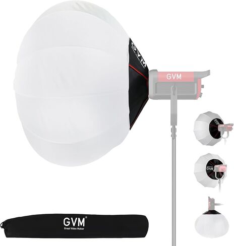 GVM Lantern Softbox Soft Light Modifier, 33inch, Quick-Setup Quick-Folding GVM Light Upgraded for GVM SD200B SD300B SD400B SD500B SD650B and Other Bowens Mount Light in Saudi Arabia