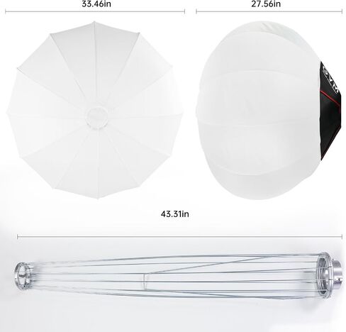 GVM Lantern Softbox Soft Light Modifier, 33inch, Quick-Setup Quick-Folding GVM Light Upgraded for GVM SD200B SD300B SD400B SD500B SD650B and Other Bowens Mount Light in Saudi Arabia