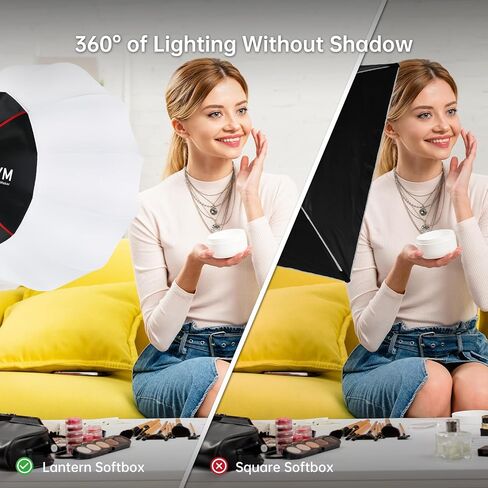 GVM Lantern Softbox Soft Light Modifier, 33inch, Quick-Setup Quick-Folding GVM Light Upgraded for GVM SD200B SD300B SD400B SD500B SD650B and Other Bowens Mount Light in Saudi Arabia
