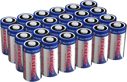 بطارية ليثيوم Tenergy 3V CR123A، بطاريات خلوية CR123A عالية الأداء محمية بتقنية PTC لأجهزة الاستشعار الذكية، 4 عبوات (غير قابلة لإعادة الشحن) in Kuwait