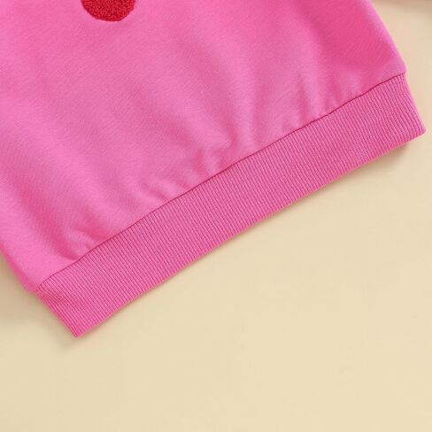 CREAIRY Newborn Baby Girl Valentines Day Outfit Letter Heart Sweatshirt Long Sleeve T-Shirt Tops Toddler Spring Fall Clothes in Kuwait