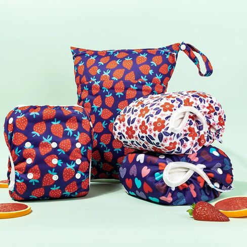 3 قطع حفاضات سباحة كبيرة للأطفال من ALVABABY مع حقيبة مبللة واحدة قابلة لإعادة الاستخدام وقابلة للغسل وقابلة للتعديل لدرس السباحة وللأطفال الأولاد والبنات 3ZYKL02 in Kuwait