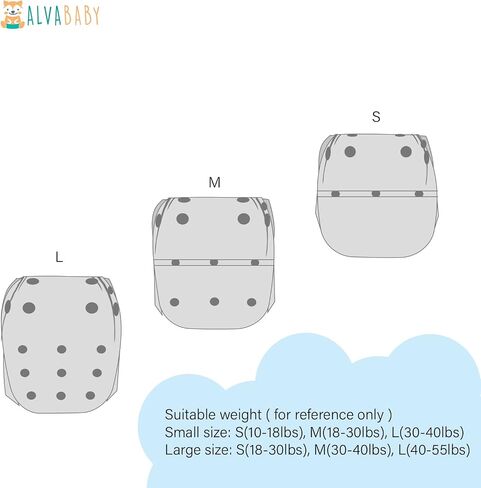 ALVABABY Large Cloth Swim Diaper 3pcs Baby Toddler Infant Snap Reusable Adjustable Swimming Diaper Baby Boy and Girl 3ZSWY77 in Kuwait
