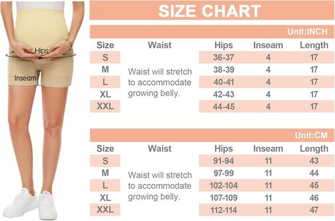AMPOSH Women's Maternity Casual Cargo Shorts with Pockets Stretchy Summer Wear Pregnancy Clothes in Saudi Arabia