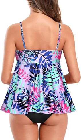 SHEKINI الأمومة الرياضية Tankini المرأة ملابس السباحة الأمومة Flowy قطعتين Ruched قمم مع السراويل القصيرة in Saudi Arabia