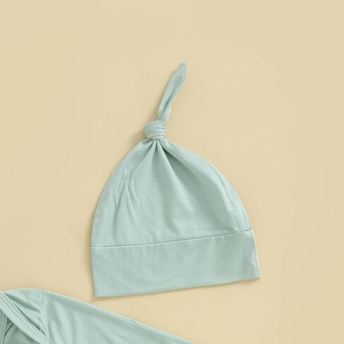 Merqwadd Newborn Knotted Gown 2 Pack Plain Sleeper for Baby Boy Girl Coming Home Outfit in Kuwait