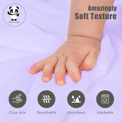 رداء وجه الحيوان للأطفال من HIPHOP PANDA مصنوع من الفسكوز المشتق من الخيزران لمدة 0-9 أشهر - طبقتين من رداء حمام الأطفال الأكثر نعومة بغطاء للرأس in Kuwait