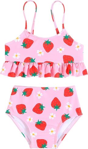 Puseky طفل رضيع الفتيات قطعتين ملابس السباحة بلا أكمام حزام ثوب سباحة مثير الصيف الشاطئ ثوب السباحة 6M-4T in Kuwait