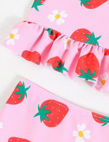 Puseky طفل رضيع الفتيات قطعتين ملابس السباحة بلا أكمام حزام ثوب سباحة مثير الصيف الشاطئ ثوب السباحة 6M-4T in Kuwait