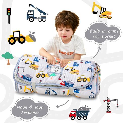 Lasoftan Toddler Nap Mat with Pillow and Blanket, Extra Large Rolled Napping Mats,Slumber Bags for Boys Girls,Kids Sleeping Bag for Daycare, Preschool Travel Camping in Saudi Arabia