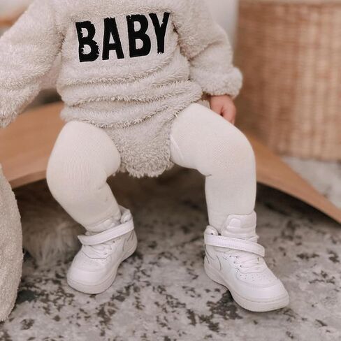 Baby Girls Tights Thick Leggings Soft | Warm Organic Cotton Stockings Pantyhose | Newborn Infant Toddler 2 Pack in Saudi Arabia
