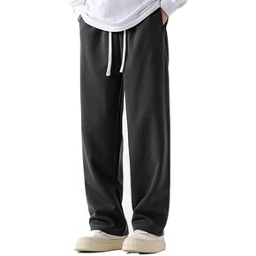 Y2K Unisex Drawstring Elastic Waist Baggy Sweatpants Loose Wide Leg Yoga Gym Workout Pants with Embroidered Pocket in Saudi Arabia