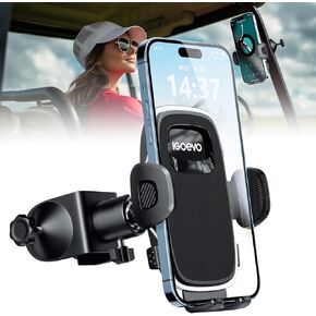 Golf Cart Phone Holder, Phone Mount for EZGO/Club Car/Yamaha,360° Rotatable Cell Phone Caddy for iPhone/Galaxy/Google Pixel