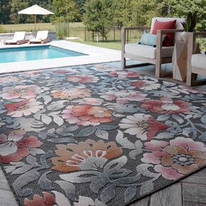 Jute Water Resistant Runner Indoor Outdoor Rug 2x8 - Traditional Outdoor Rugs for Patio, Entryway, Hallway, Kitchen, Deck, Porch, Camping, RV - Outside Area Rug