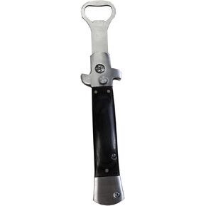 Caliber Gourmet Switchblade Bottle Opener for Beer Soda Bartender Supplies Tailgate party parties -Black