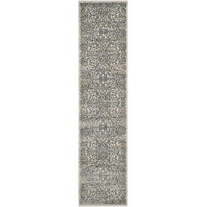 SAFAVIEH Princeton Collection Runner Rug - 2' x 10', Cream & Slate, Vintage Distressed Design, Non-Shedding & Easy Care, Ideal for High Traffic Areas in Living Room, Bedroom (PRN714S)