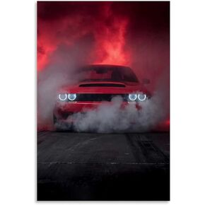 JDM Car Poster Muscle Car Challenger Canvas Art Poster and Wall Art Picture Print Modern Family Bedroom Decor Posters 12x18inch(30x45cm)