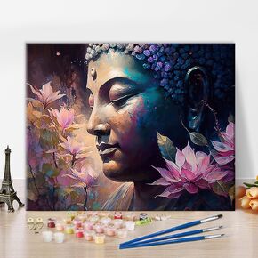 TUMOVO Sunflowers Paint by Number, Sunflowers and Swirling Blue Skies Paint by Number Kitss for Adults with Brushes and Pigment, DIY Oil Painting for Beginner, 16x20 Inch, Frameless