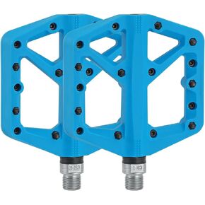 Mountain Bike Pedals, MTB Pedals 3 Bearing Lightweight Nylon Fiber Bicycle Platform Pedals, Bicycle Flat Pedals with Removable Anti-Skid Nails