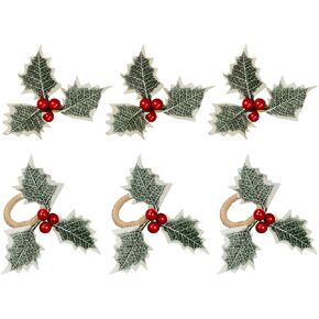 wonlex Halloween Napkin Rings Set of 6, White Ghost Napkin Buckle Holder for Thanksgiving Holiday Patty Table Decor (Elf)