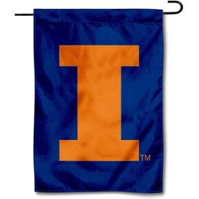 College Flags & Banners Co. Illinois Fighting Illini Blue Garden Flag