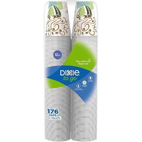 Dixie PerfecTouch Insulated Paper Cups, 12 oz, Coffee Haze, 160 Count