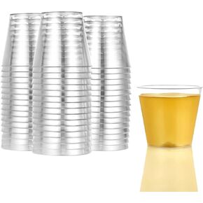 Hanna K. Signature 100 Shot Glasses 2oz Clear Premium Hard Plastic Disposable Cups, Ideal for Jello Shots, Wine Tasting, Condiments, Sauce, Dipping, Samples (12217)